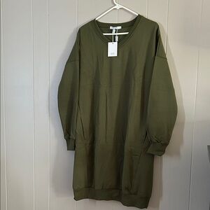 Haute Edition Olive Green Long Sleeve Dress
